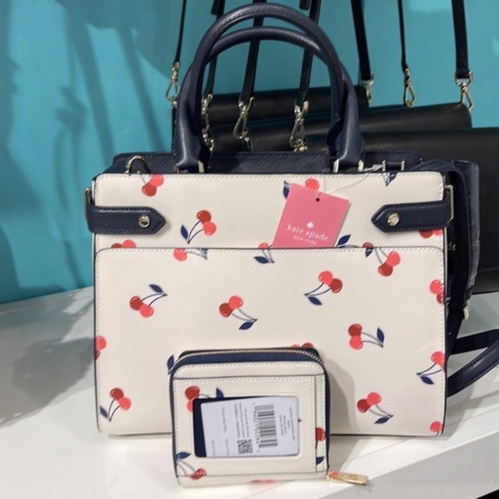 Kate Spade Staci Medium Satchel & Kate Spade Small Zip Around Bifold Wallet - Picture 4 of 16
